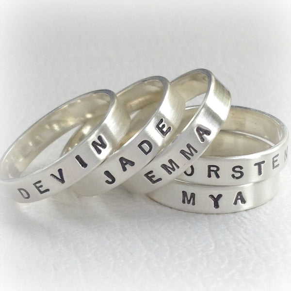 personized name ring sterling silver