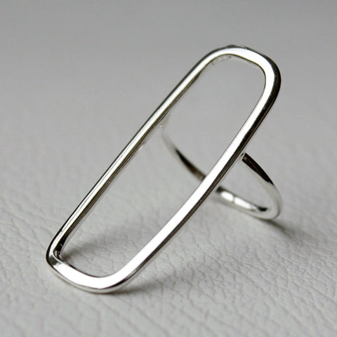 sterling silver open circle karma ring