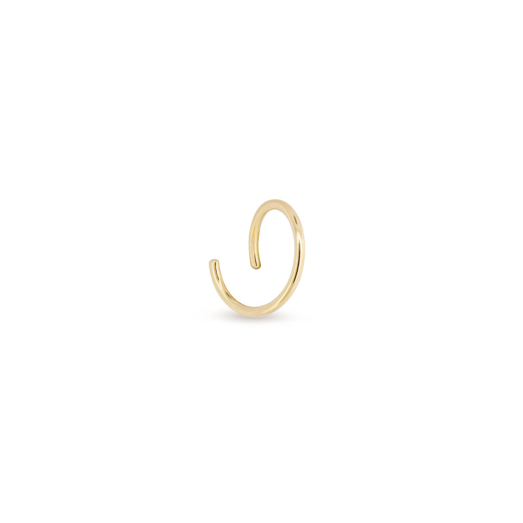 Gold Plain Nose Ring - 14K gold Filled 18 Gauge Simple Nose Hoop For Women  - 8mm Handmade Dainty Nose Hoop Rings - Jolliz
