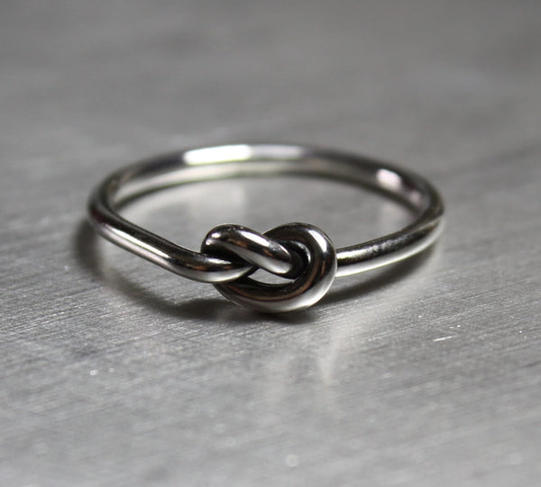single knot ring sterling silver