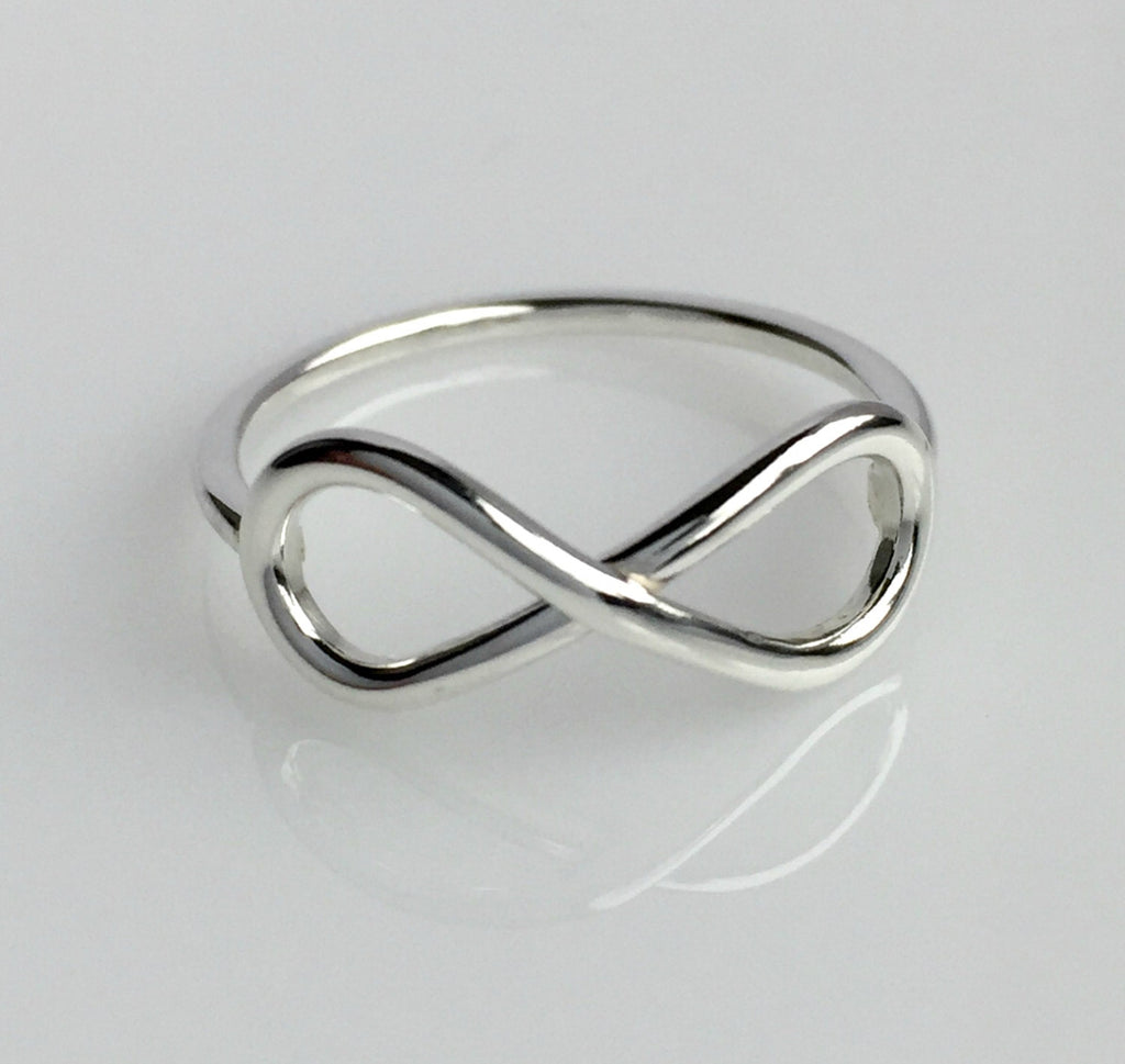 925 Sterling Silver Minimalist Infinity Knot Rings for Women – BIBELOT